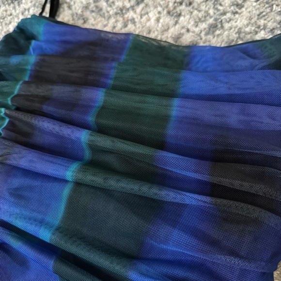 Zara print blues dress with tulle Size XS - Picture 11 of 12